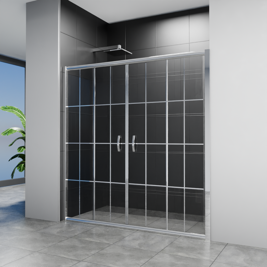 PARLAK KAROLAJ ŞEFFAF CAM 2+2 DUŞ KABİNİ